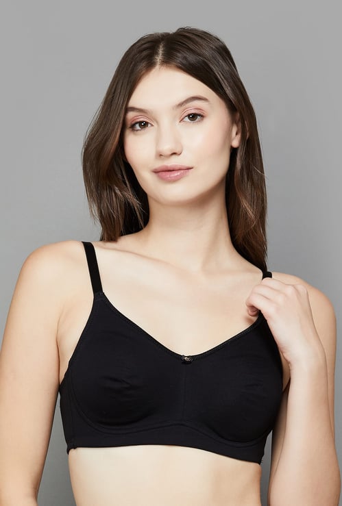 AMANTE Solid Non-Padded Non-Wired Balconette Bra