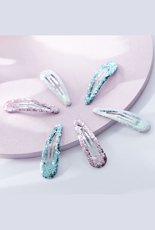 FAME FOREVER Girls Embellished Hair Clips - Pack of 6