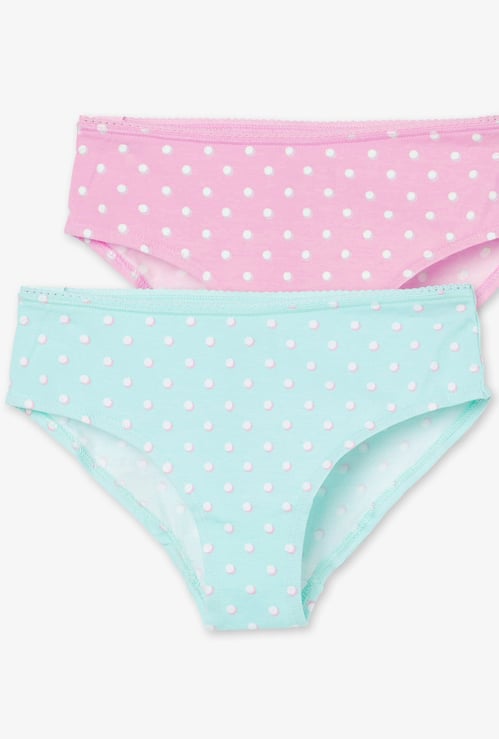 UNITED COLORS OF BENETTON Polka Dot Printed Panties - Pack of 2