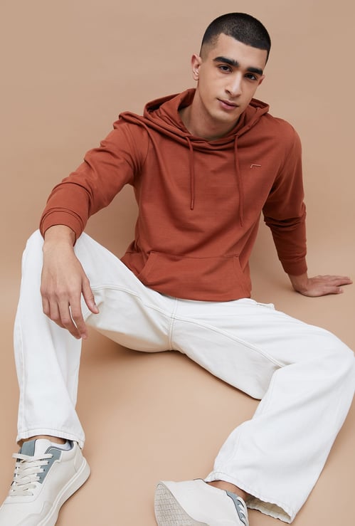 FAME FOREVER Solid Hooded Sweatshirt