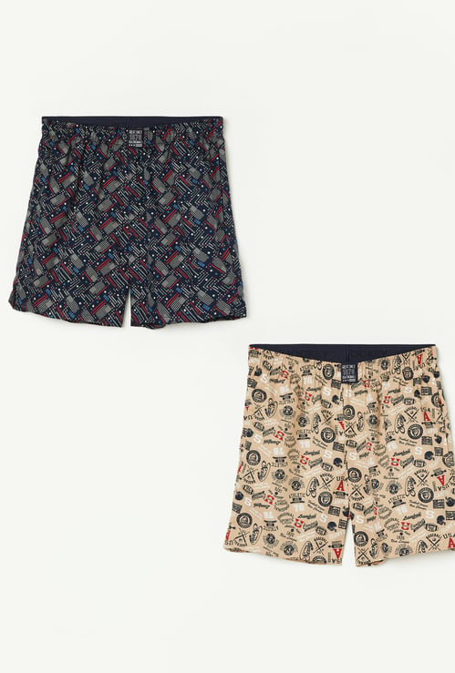 JOCKEY Boys Printed Boxers - Pack of 2