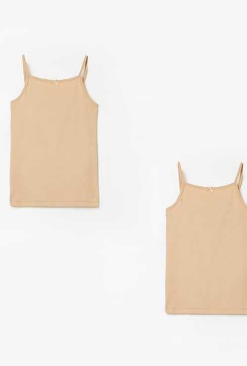 JOCKEY Girls Solid Camisole - Pack of 2