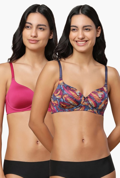 TRIUMPH Assorted Padded Non-Wired T-shirt Bra - Pack of 2