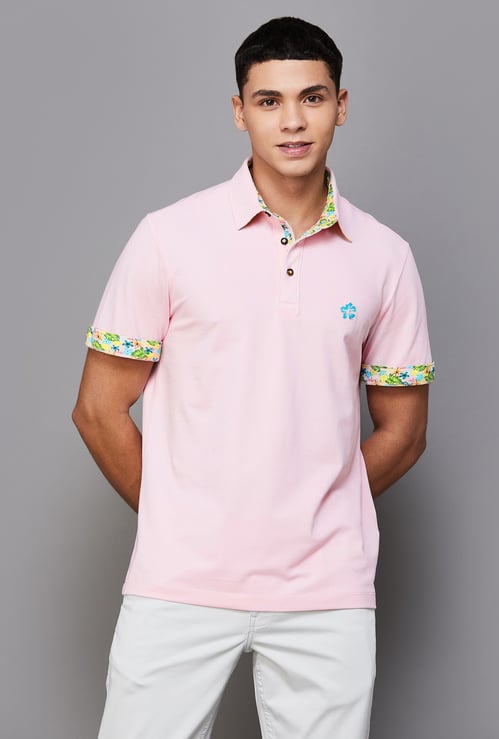 FAHRENHEIT Men Solid Regular Fit Polo T-shirt