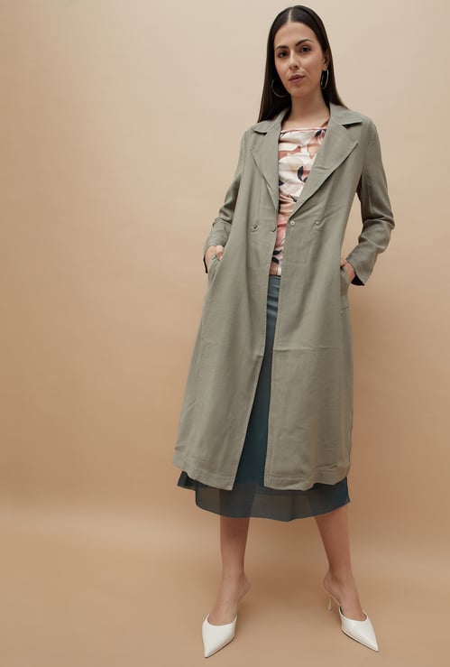 CODE Double Breasted Trench Coat