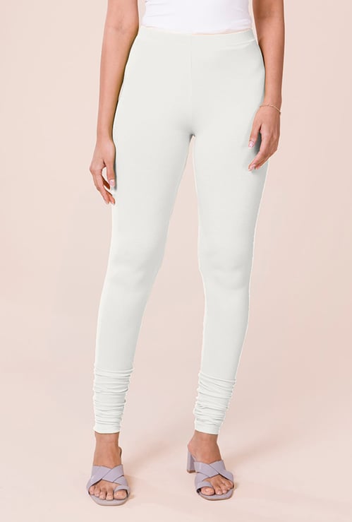 GO COLORS Women Solid Churidar