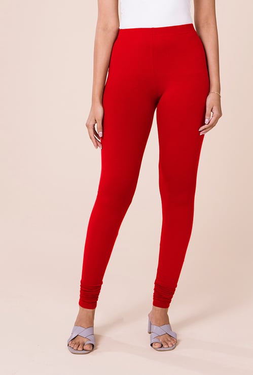 GO COLORS Women Solid Churidar