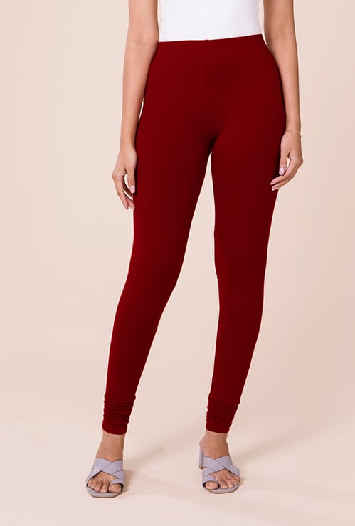 GO COLORS Women Solid Churidar