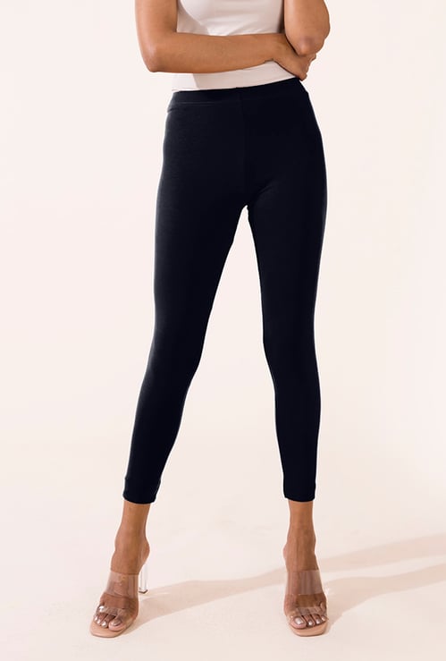 GO COLORS Women Solid Leggings
