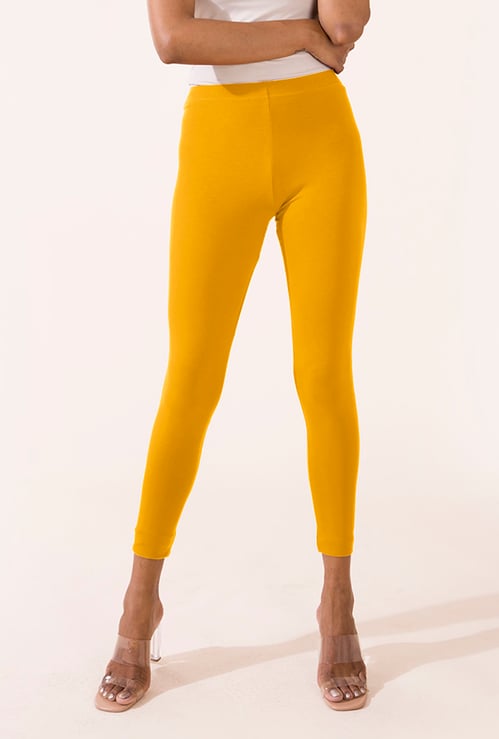 GO COLORS Women Solid Leggings