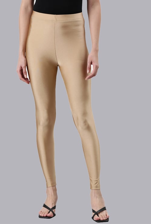 GO COLORS Solid Elasticated Leggings