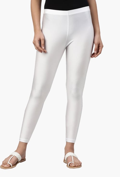 GO COLORS Solid Elasticated Leggings