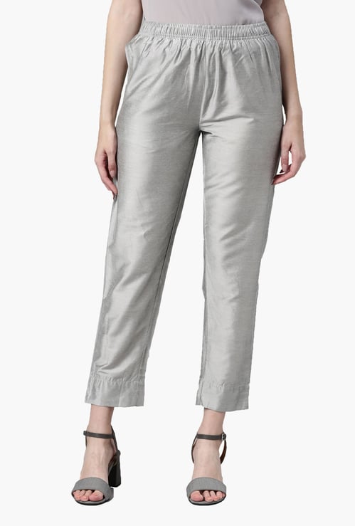 GO COLORS Solid Straight Pant