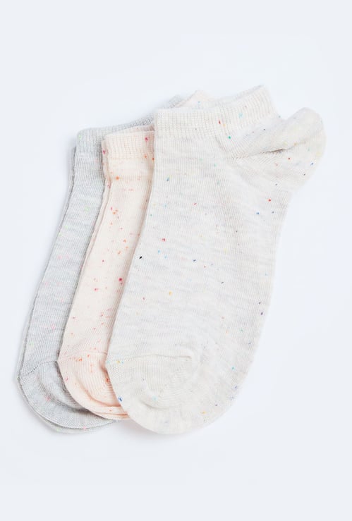 GINGER Women Assorted Ankle Length Socks - Pack of 3