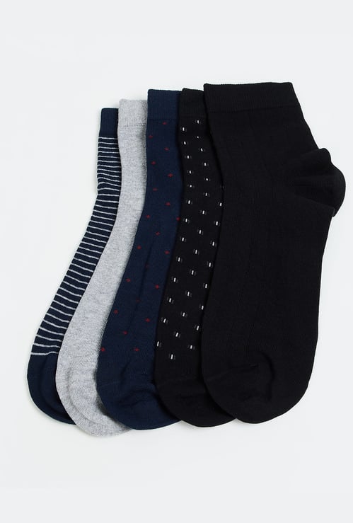 CODE Men Knitted Ankle-Length Socks - Pack of 5