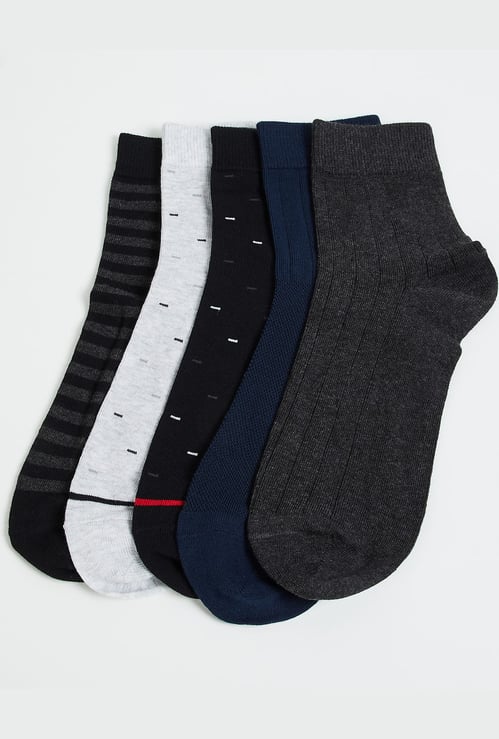CODE Men Knitted Ankle-Length Socks - Pack of 5