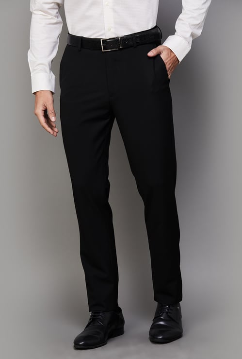 ARROW Men Solid Super Slim Fit Formal Trousers