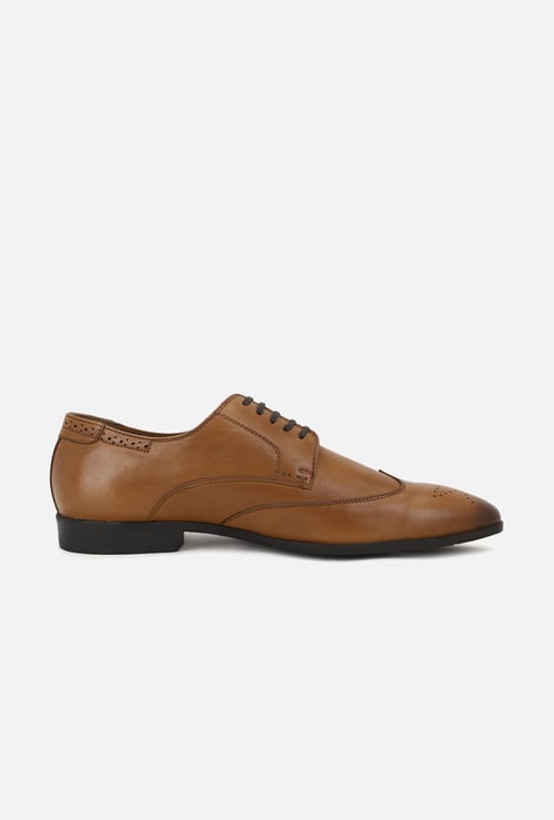 LOUIS PHILIPPE Men Perforated Formal Brogue Shoes