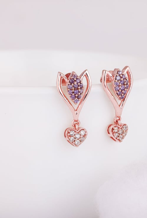 GIVA Blossoming Crocus Sterling Silver Drop Earrings