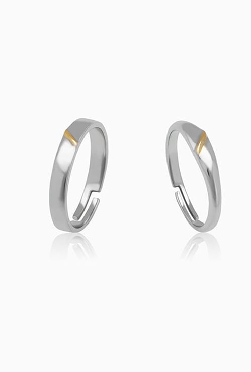 GIVA Sterling Silver Meant To Be Couple Finger Rings