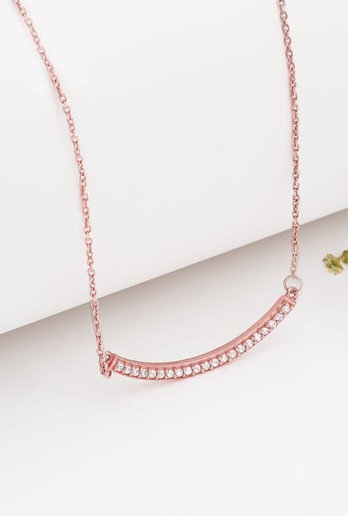 GIVA Sterling SilverZircon Arc Necklace