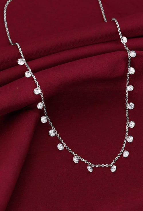 GIVA Sterling Silver Queens Charms Necklace