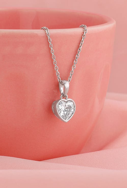 GIVA Sterling Silver Coeur Chain with Pendant