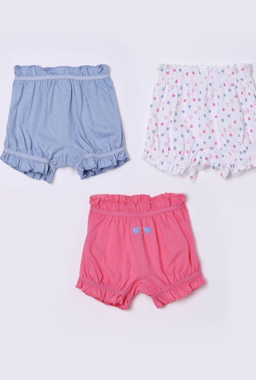 JUNIORS Girls Assorted Bloomers - Pack of 3