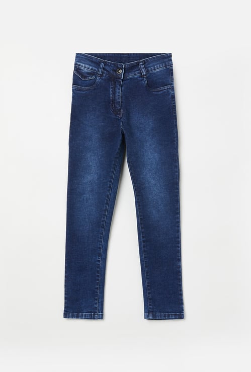 PEPPERMINT Girls Washed Straight Fit Jeans