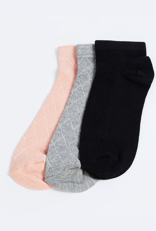 GINGER Women Knitted Ankle-Length Socks - Pack of 3