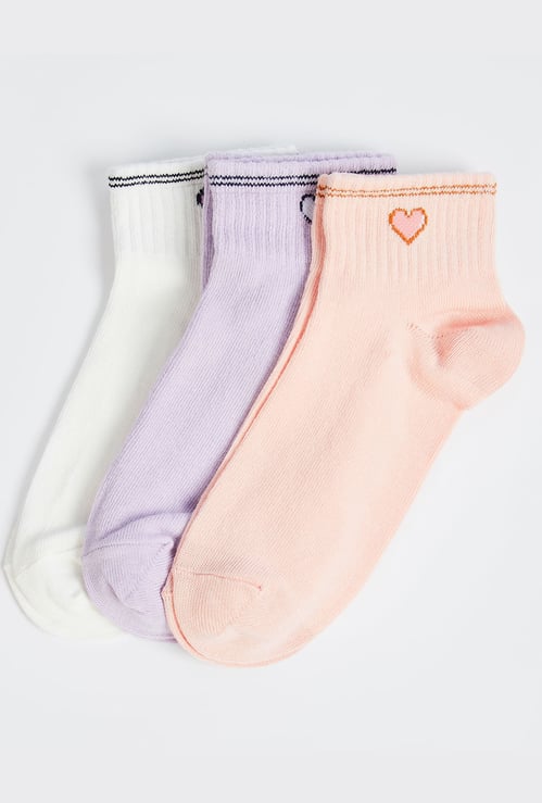 GINGER Women Printed Ankle Length Socks - Pack of 3