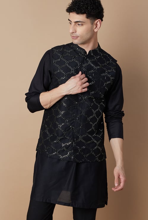 MELANGE Embroidered Nehru Jacket