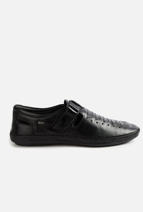 LEE COOPER Leather Close-Toe Fisherman Sandals
