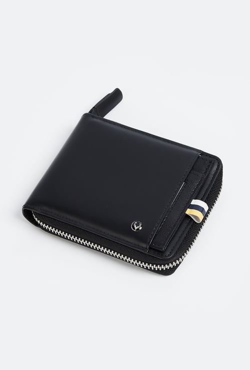 ALLEN SOLLY Solid Zip-Around Wallet