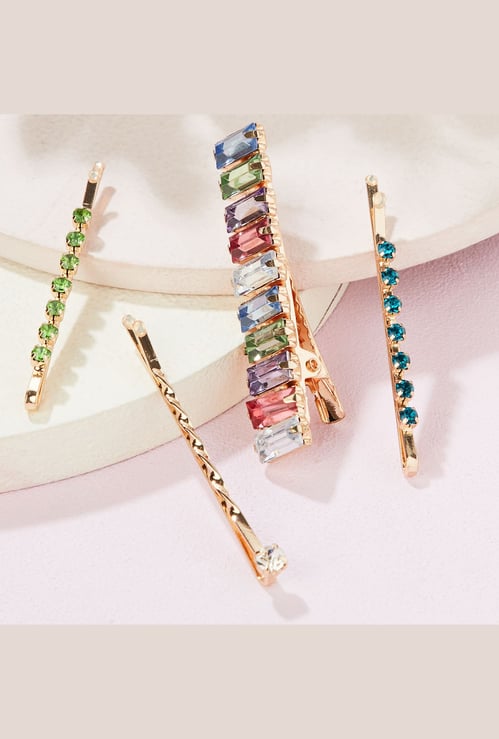 FAME FOREVER Women Assorted Hair Clips - Pack of 4
