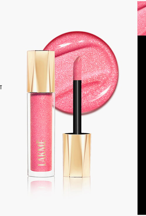 LAKME Glitterati Lip Glaze  - 203 Hot Pink Cosmo - 5ml
