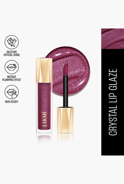 LAKME Glitterati Lip Glaze  - 501 Berry Sparkler - 5ml