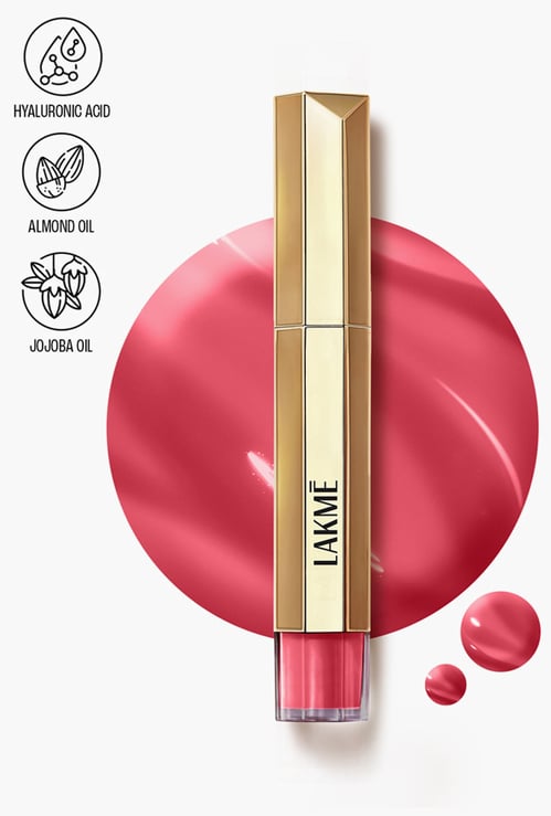 LAKME 9 to 5 Overtime Shine Tinted Lip Oil - Pink Bloom - 5.3 ml