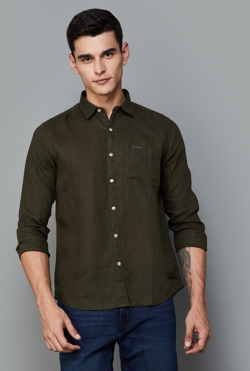 PEPE JEANS Solid Slim Fit Shirt