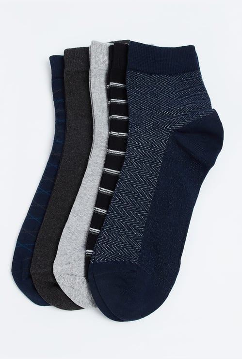BONJOUR Knitted Ankle-Length Socks - Pack of 5