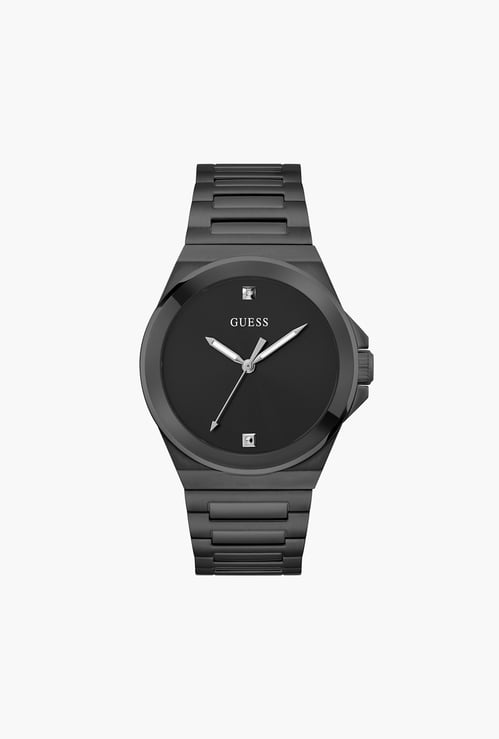 GUESS Vinyl Analog Watch with Stainless Steel Strap - GW0833G2