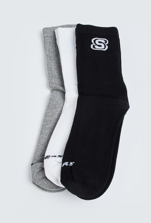 SKECHERS Solid Calf Length Sock - Pack of 3