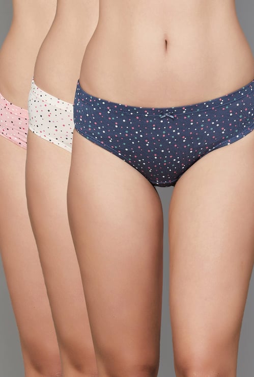 AMANTE Printed Bikini Panties - Pack of 3