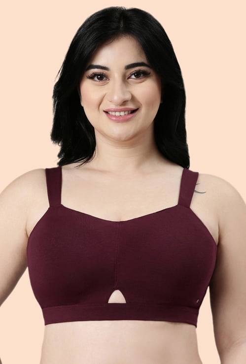 ENAMOR Solid Padded Non-Wired Minimizer Bra