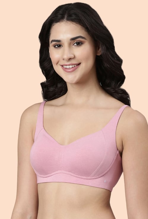 ENAMOR Solid Padded Non-Wired T-shirt Bra