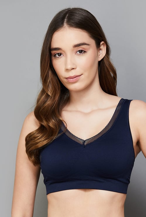 ENAMOR Solid Padded Non-Wired T-shirt Bra