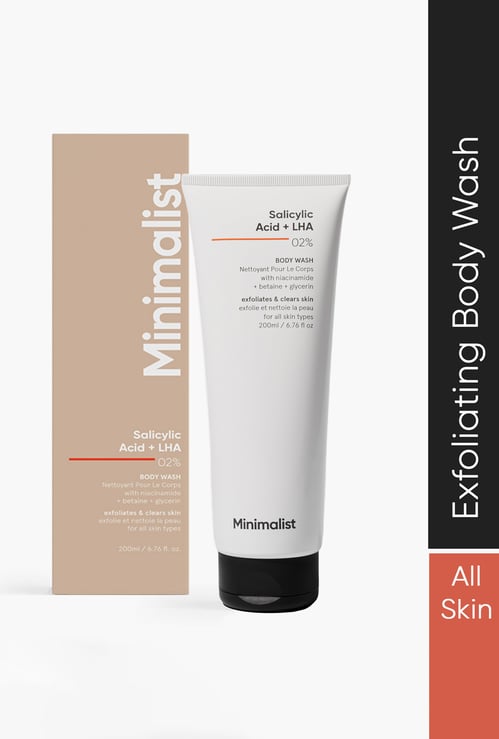 MINIMALIST Salicylic Acid & LHA Exfoliating Body Wash - 200ml