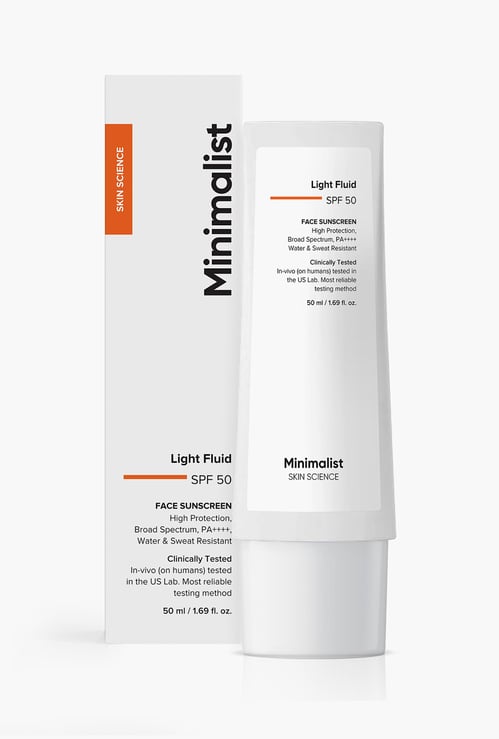 MINIMALIST Light Fluid SPF 50 PA++++ Face Sunscreen - 50ml