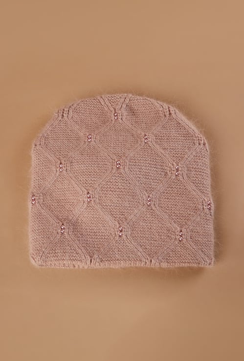 FAME FOREVER Pearl Embellished Beanie