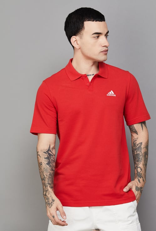ADIDAS Solid Sports Polo T-shirt